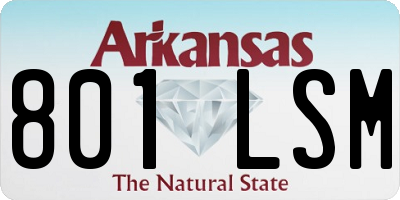 AR license plate 801LSM
