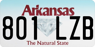 AR license plate 801LZB