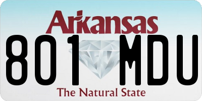 AR license plate 801MDU
