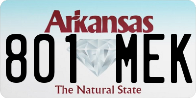 AR license plate 801MEK