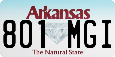 AR license plate 801MGI
