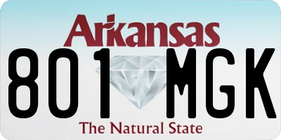 AR license plate 801MGK