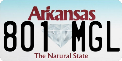 AR license plate 801MGL