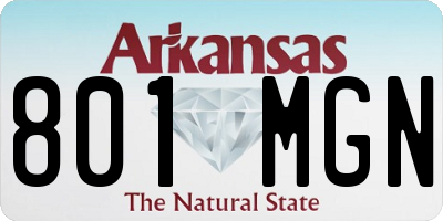 AR license plate 801MGN