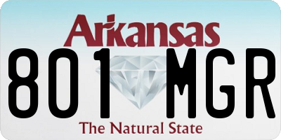 AR license plate 801MGR