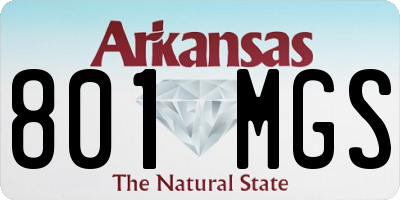 AR license plate 801MGS