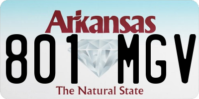 AR license plate 801MGV