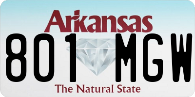 AR license plate 801MGW