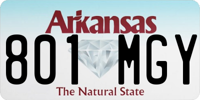 AR license plate 801MGY