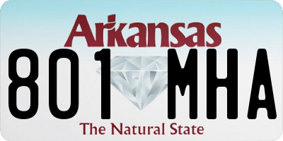 AR license plate 801MHA