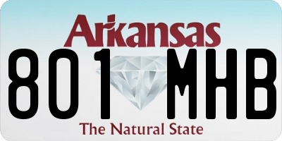 AR license plate 801MHB