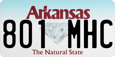 AR license plate 801MHC