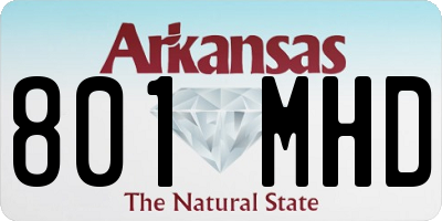 AR license plate 801MHD