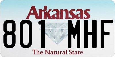 AR license plate 801MHF