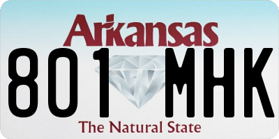 AR license plate 801MHK