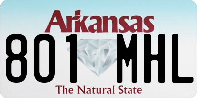AR license plate 801MHL