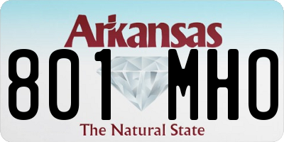 AR license plate 801MHO
