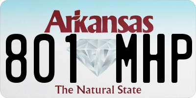 AR license plate 801MHP