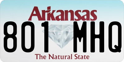 AR license plate 801MHQ