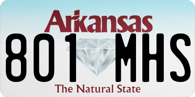 AR license plate 801MHS