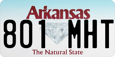 AR license plate 801MHT