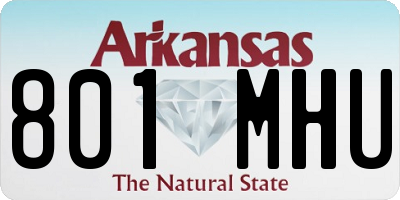 AR license plate 801MHU