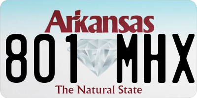 AR license plate 801MHX