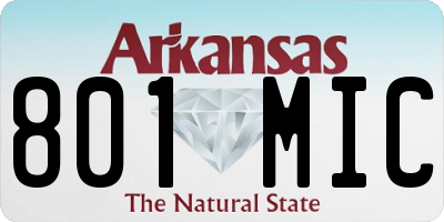 AR license plate 801MIC