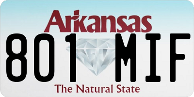 AR license plate 801MIF