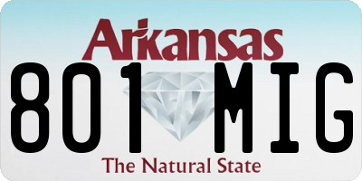 AR license plate 801MIG