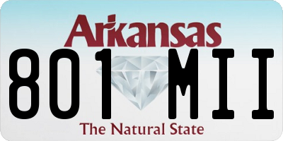 AR license plate 801MII