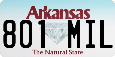 AR license plate 801MIL