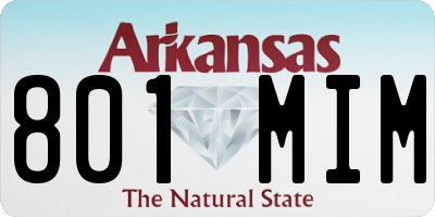 AR license plate 801MIM