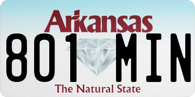 AR license plate 801MIN
