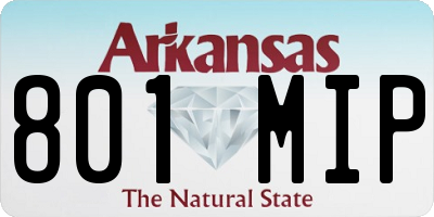 AR license plate 801MIP