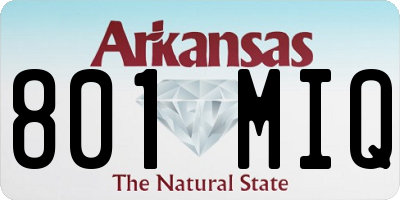 AR license plate 801MIQ