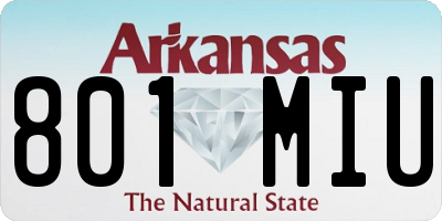 AR license plate 801MIU