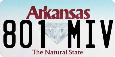 AR license plate 801MIV