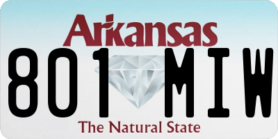AR license plate 801MIW