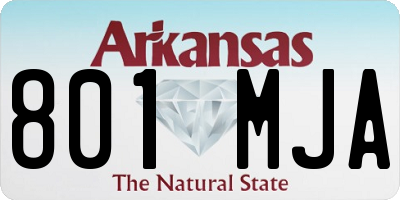 AR license plate 801MJA