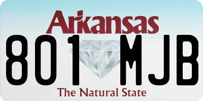 AR license plate 801MJB