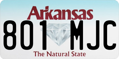 AR license plate 801MJC