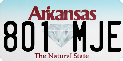AR license plate 801MJE