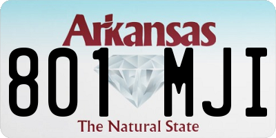 AR license plate 801MJI