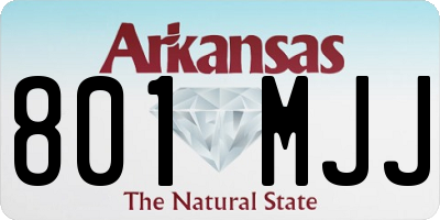 AR license plate 801MJJ