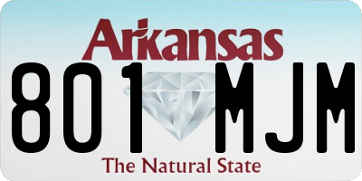 AR license plate 801MJM