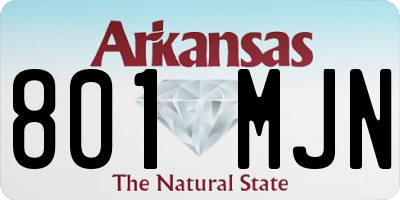 AR license plate 801MJN