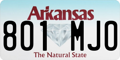 AR license plate 801MJO