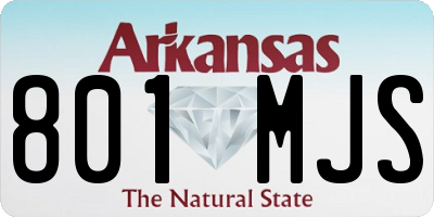 AR license plate 801MJS