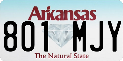 AR license plate 801MJY